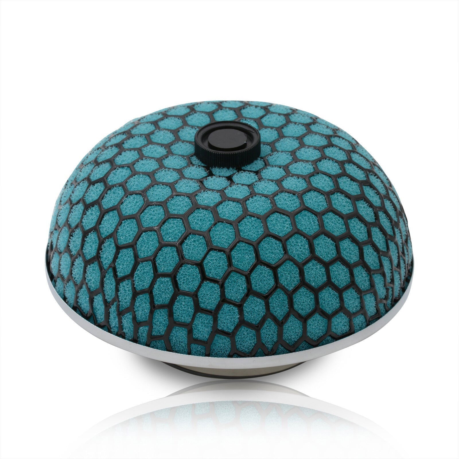 Universal 3inch Mushroom Filter Black Mesh Teal Green Foam - Parts Agent