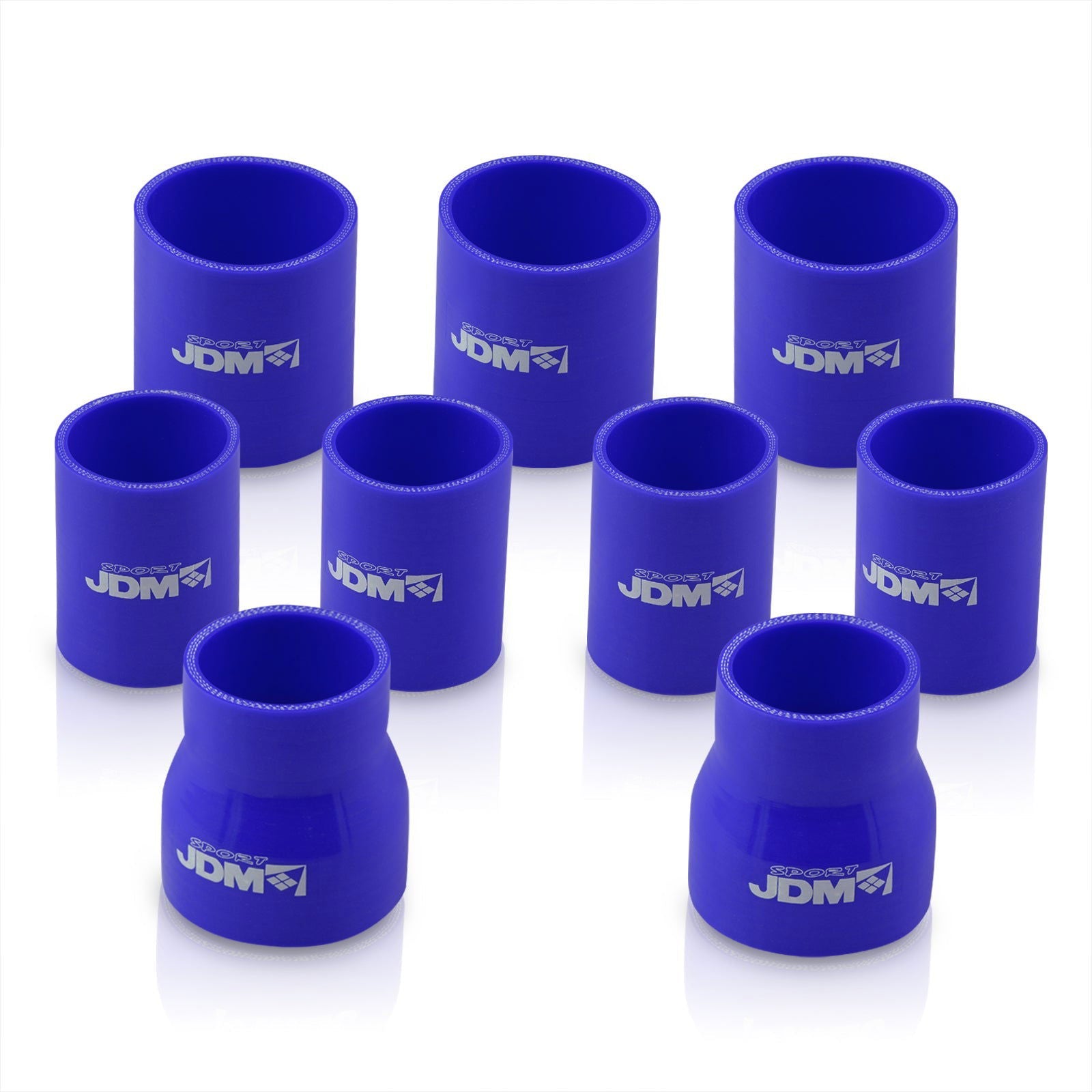 Universal 3x 2.5" Straight / 4x 2" Straight / 2x 2.5" to 2" Straight Reducer 9 Pieces Piping Kit Silicone Couplers Blue (Use with PK-5PG30*) - Parts Agent