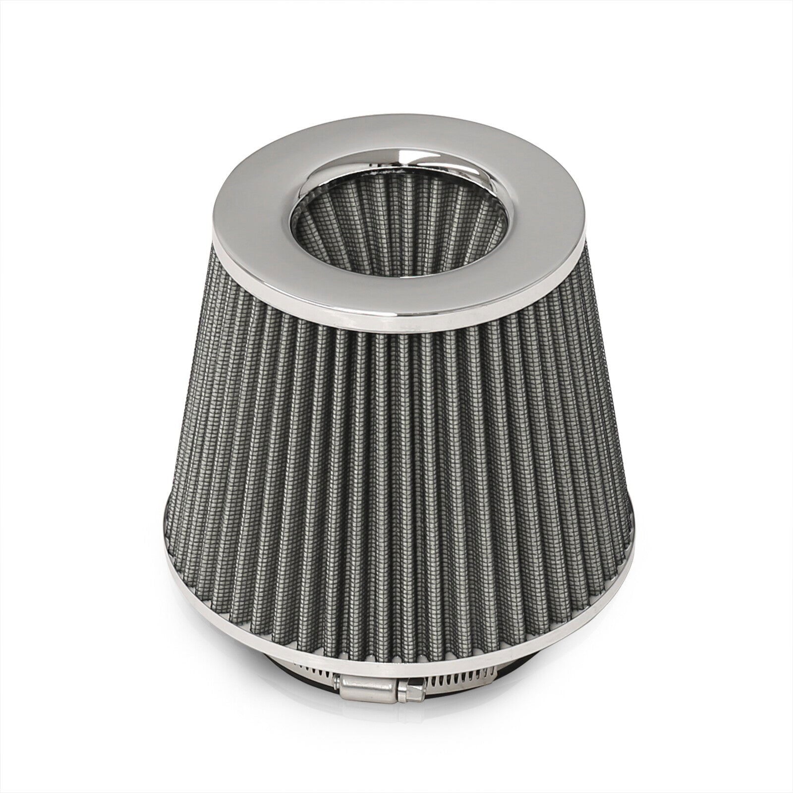 Universal 4" Air Filter Chrome Top / Sliver Body / Chrome Bottom - Parts Agent