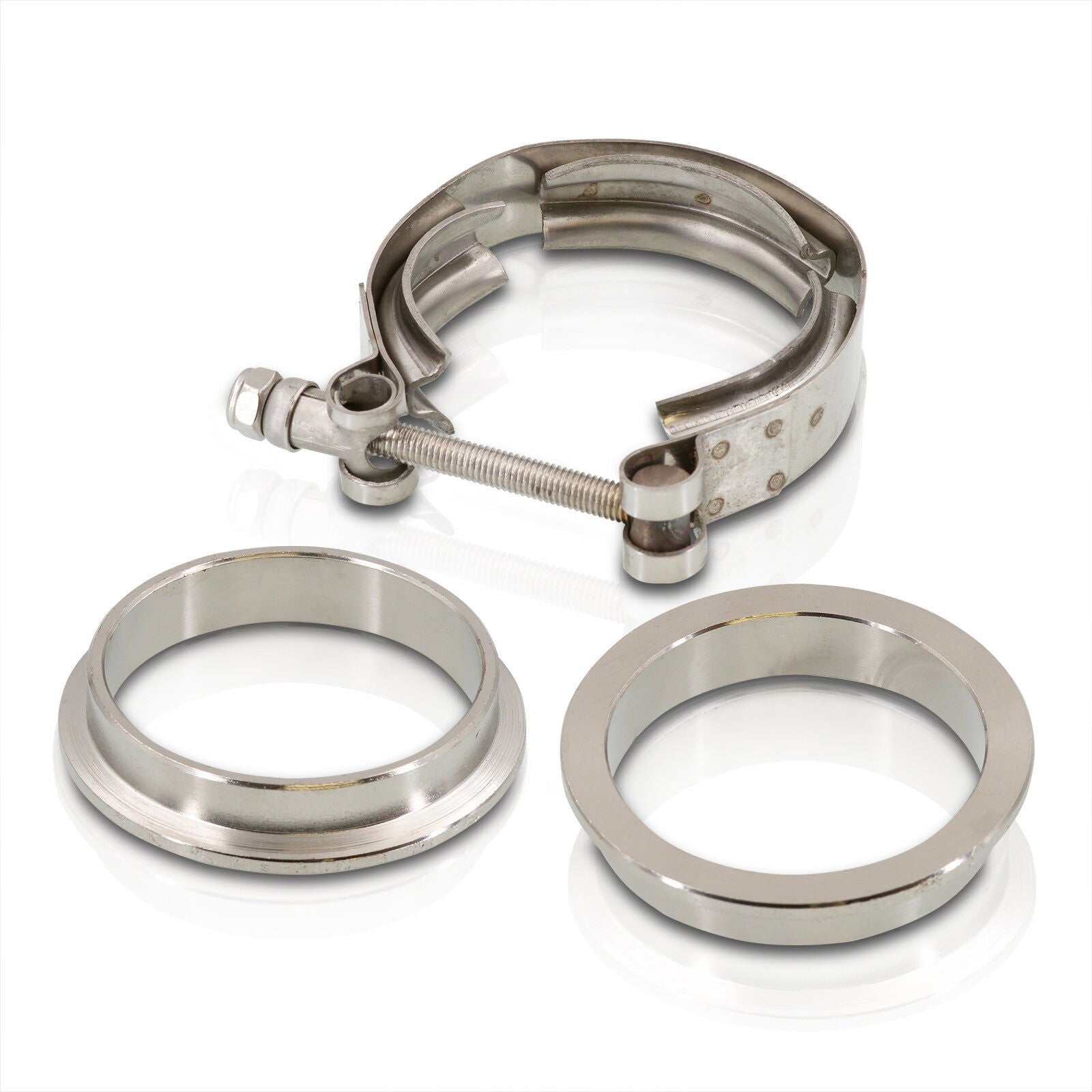 Universal 4inch V-band Clamp Stainless steel with Mild steel Flange - Parts Agent