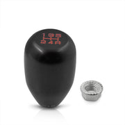 Universal 5 Speed M10x1.5 Type-R Style Shift Knob Black with Red Lettering - Parts Agent
