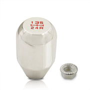 Universal 5 Speed M10x1.5 Type-R Style Shift Knob Chrome with Red Lettering - Parts Agent