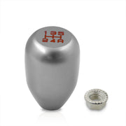 Universal 5 Speed M10x1.5 Type-R Style Shift Knob Grey with White Lettering - Parts Agent