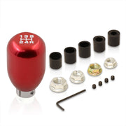 Universal 5 Speed M8 M10 M12 Type-R Style Shift Knob Red with White Lettering - Parts Agent
