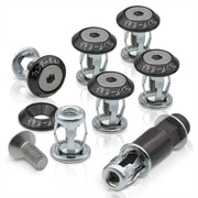 Universal 6pcs JDM Sport Fender Washer M8 Anchor Type Fasteners Kit Black - Parts Agent