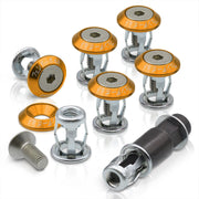 Universal 6pcs JDM Sport Fender Washer M8 Anchor Type Fasteners Kit Gold - Parts Agent