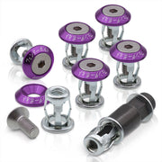 Universal 6pcs JDM Sport Fender Washer M8 Anchor Type Fasteners Kit Purple - Parts Agent