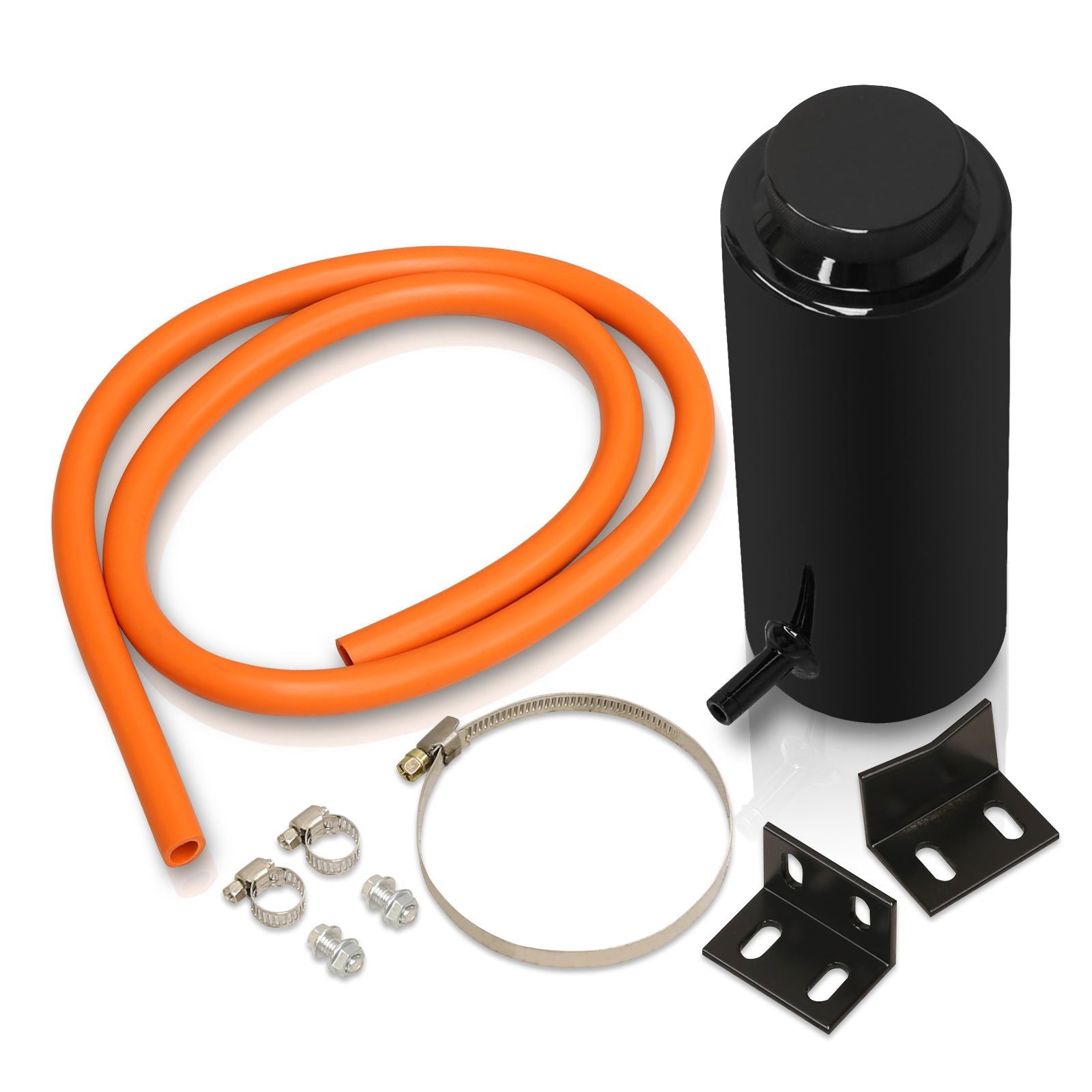 Universal 8" Cylinder 800ML Radiator Tank Black - Parts Agent
