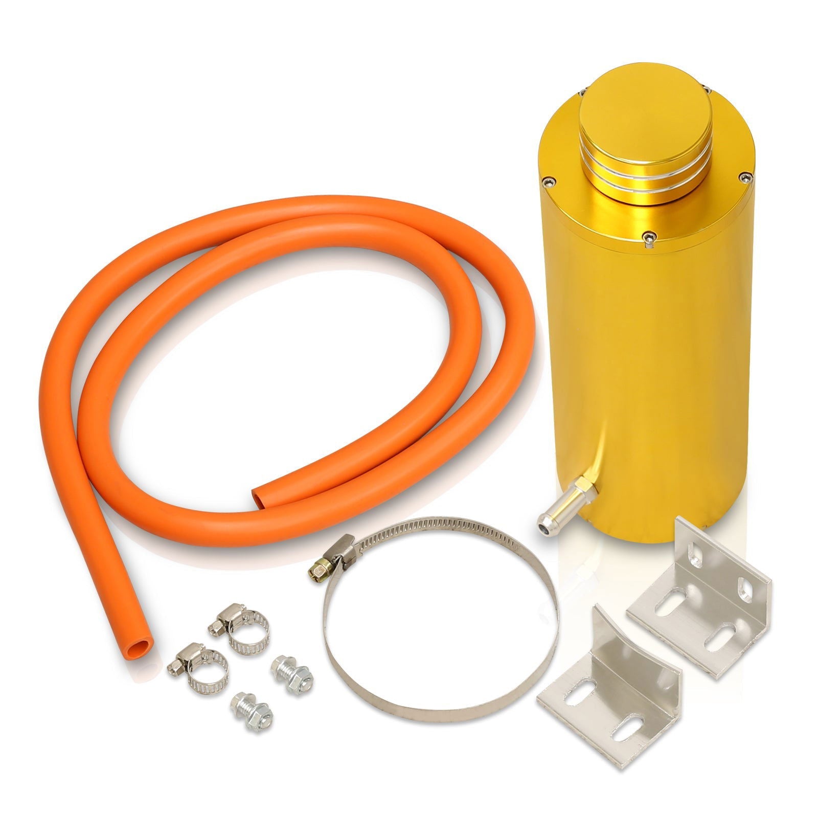 Universal 8" Cylinder 800ML Radiator Tank Gold - Parts Agent