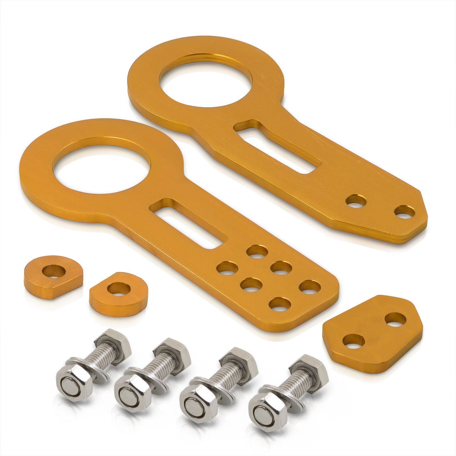 Universal 8mm Front and Rear Tow Hook Kit Gold - Parts Agent