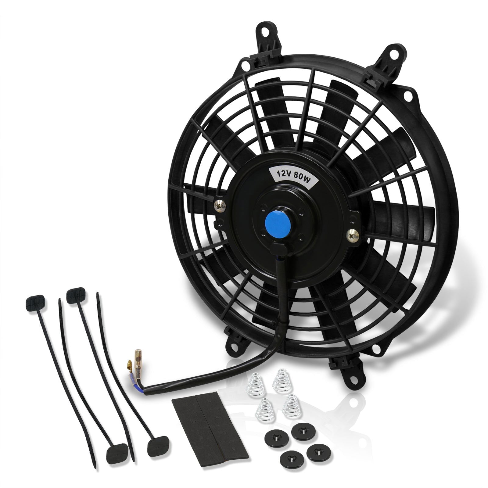 Universal 9" Radiator Fan Black - Parts Agent