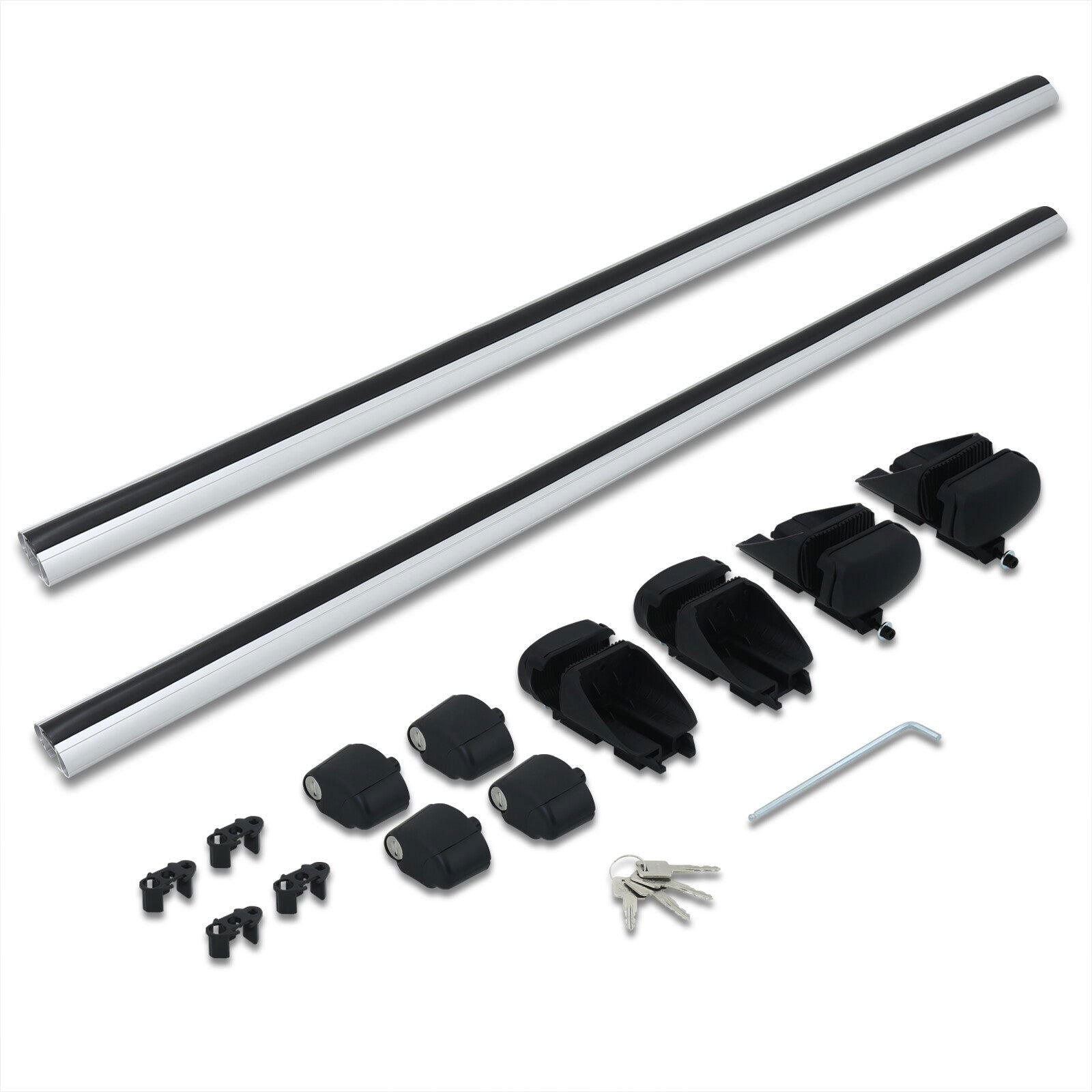 Universal Aluminum 48" Roof Crossbar Cargo Rack with Lock Key - Parts Agent