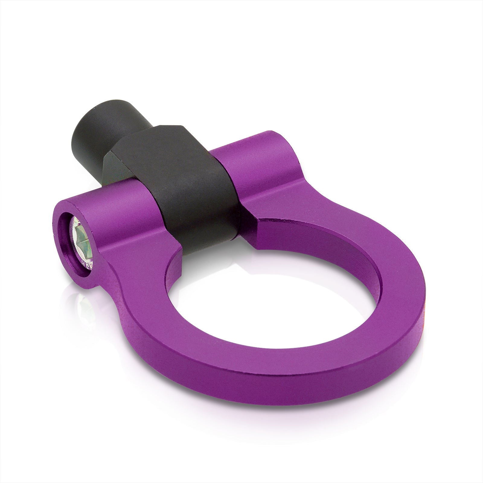 Universal Aluminum Tow Hook Ring Adapter Purple (M12x1.75 Thread) - Parts Agent