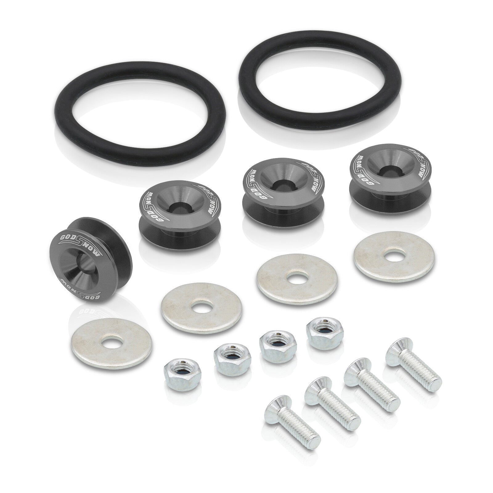 Universal Bumper Quick Release Fasteners Gunmetal - Parts Agent