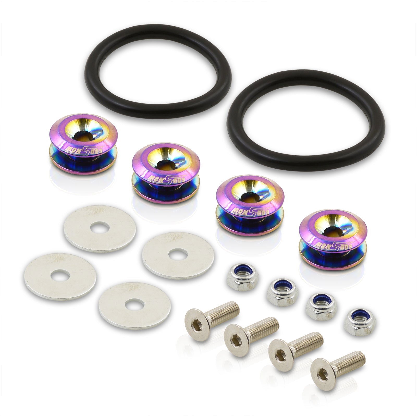 Universal Bumper Quick Release Fasteners Neo Chrome - Parts Agent