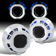 Universal G262S Dual Halo Projector Kit with H1 Bulbs (White Small / Blue Big Halo) - Parts Agent