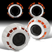 Universal G262 Dual Halo Projector Kit with H1 Bulbs (White Small / Red Big Halo) - Parts Agent