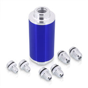 Universal High Flow Inline Fuel Filter Kit Blue - Parts Agent
