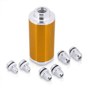 Universal High Flow Inline Fuel Filter Kit Gold - Parts Agent