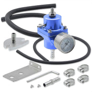 Universal Jdm Anodized Blue 0 To 140 Psi Fuel Pressure Regulator With Gauge - Parts Agent