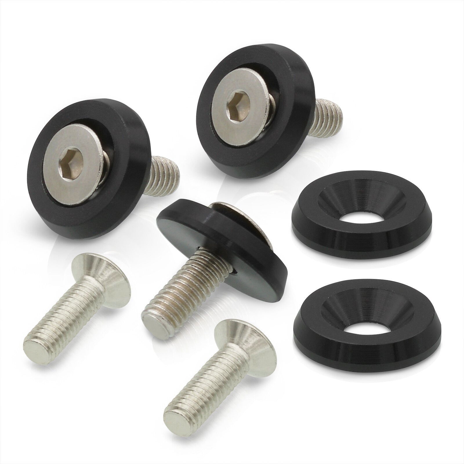 Universal M6 Fender Washer Kit Black (5-Pieces) - Parts Agent