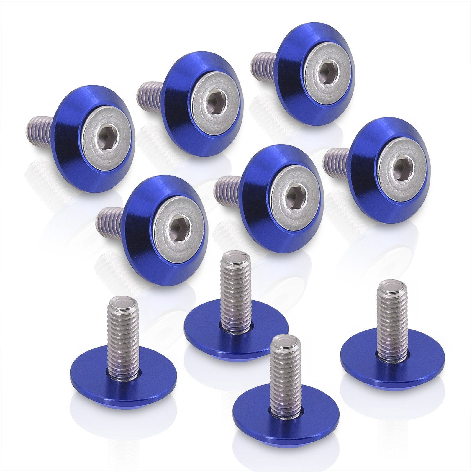 Universal M6 Fender Washer Kit Blue (10-Pieces) - Parts Agent