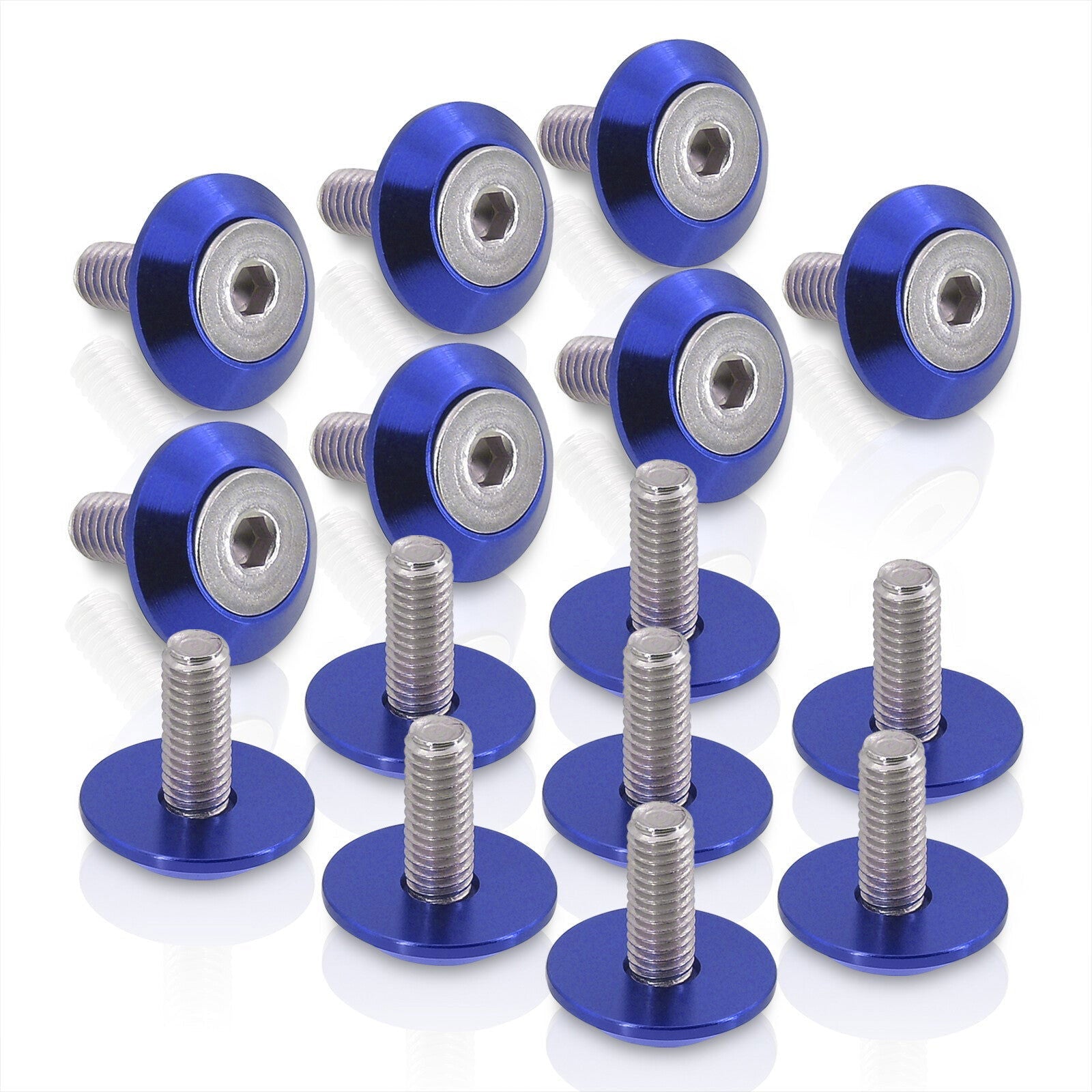 Universal M6 Fender Washer Kit Blue (15-Pieces) - Parts Agent