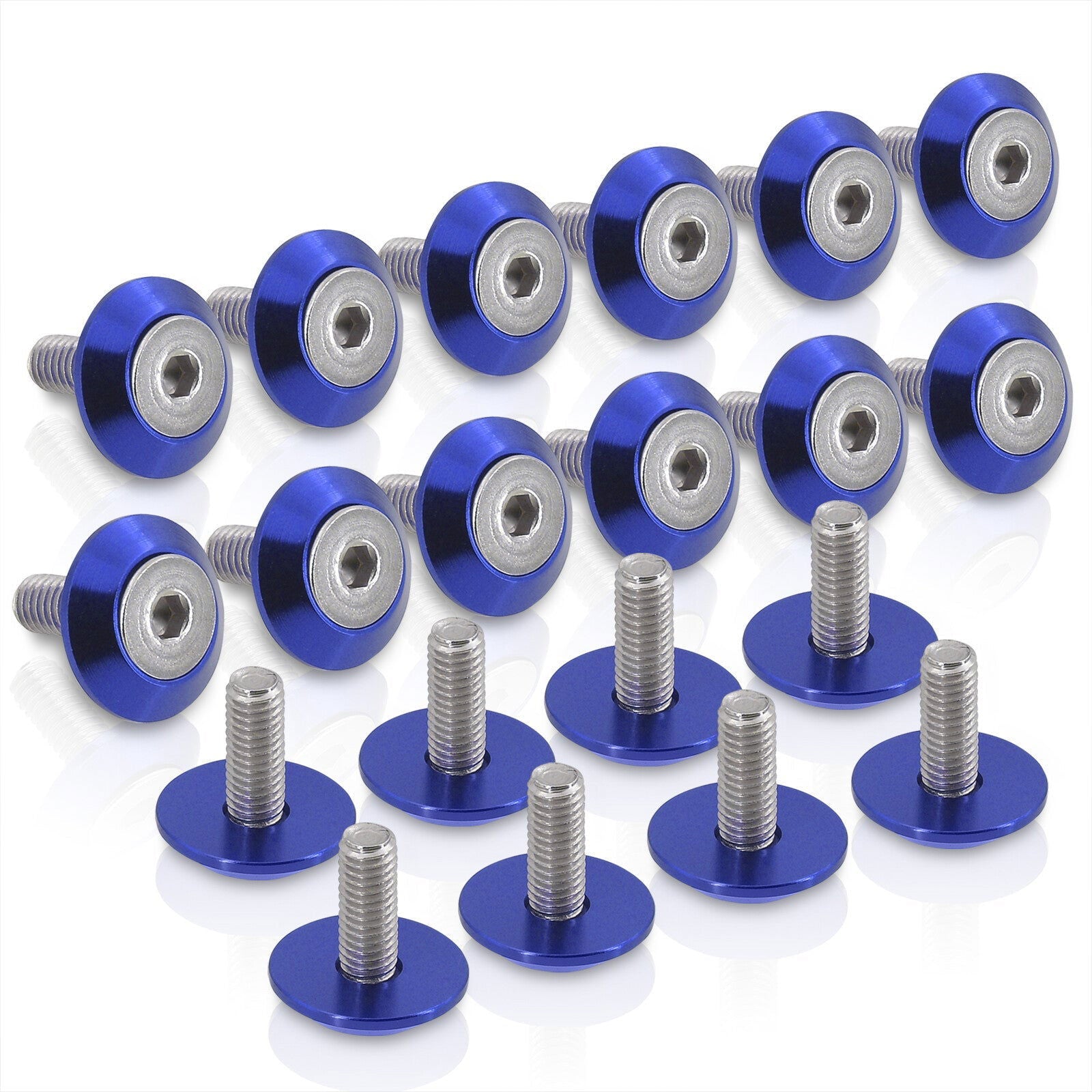 Universal M6 Fender Washer Kit Blue (20-Pieces) - Parts Agent