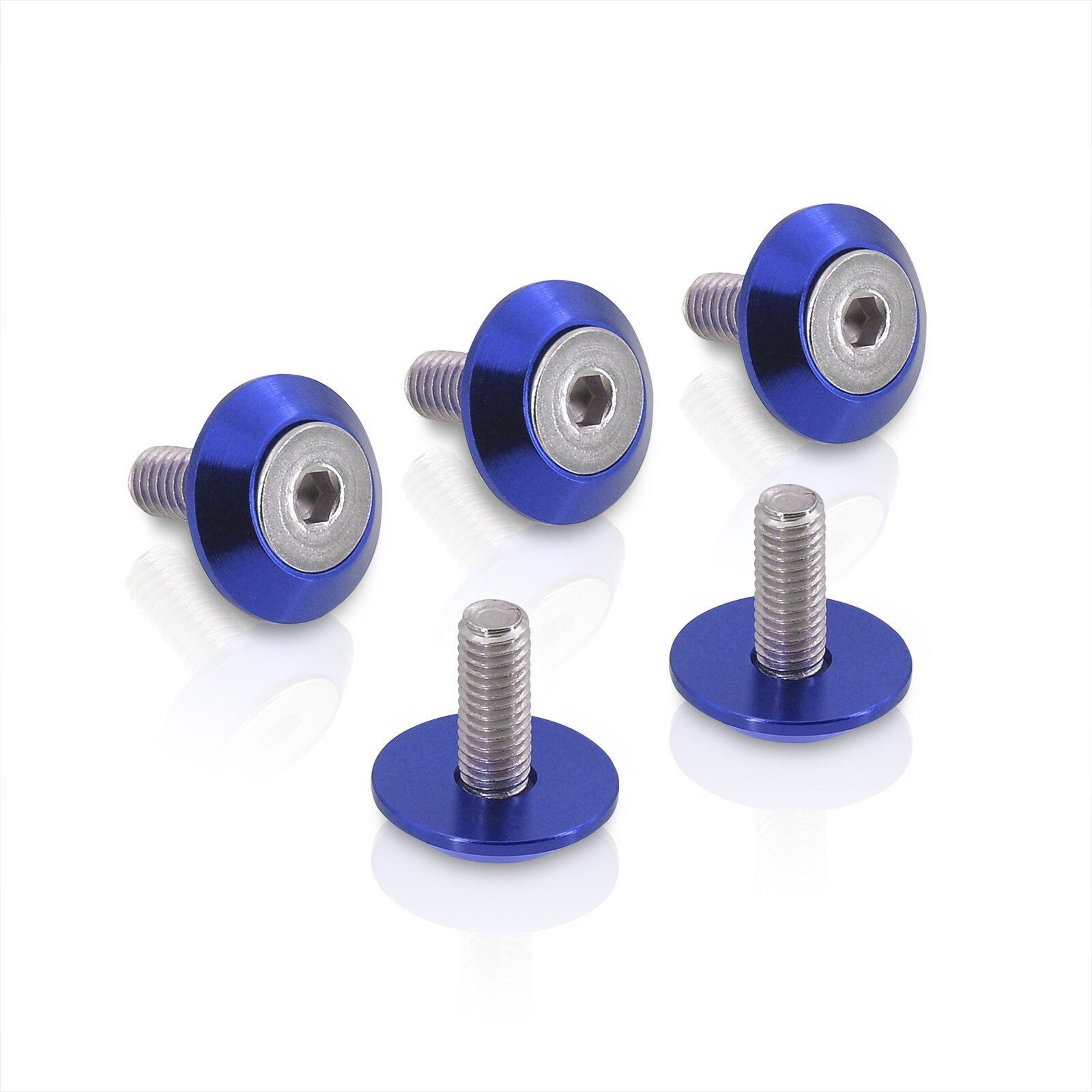 Universal M6 Fender Washer Kit Blue (5-Pieces) - Parts Agent