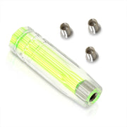 Universal M8 M10 M12 150MM Crystal Shift Knob Clear with Neon Green Stripes - Parts Agent