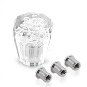 Universal M8 M10 M12 60MM Diamond Bubble Shift Knob Clear - Parts Agent