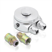 Universal Oil Filter Cooler Sandwich Relocator Adapter Plate Chrome - Parts Agent