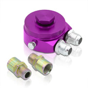 Universal Oil Filter Cooler Sandwich Relocator Adapter Plate Purple - Parts Agent