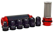 Universal Racing In-Line Fuel Filter With AN 6 8 10 Fittings Adapter - Parts Agent