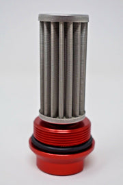 Universal Racing In-Line Fuel Filter With AN 6 8 10 Fittings Adapter 50 Micron - Parts Agent