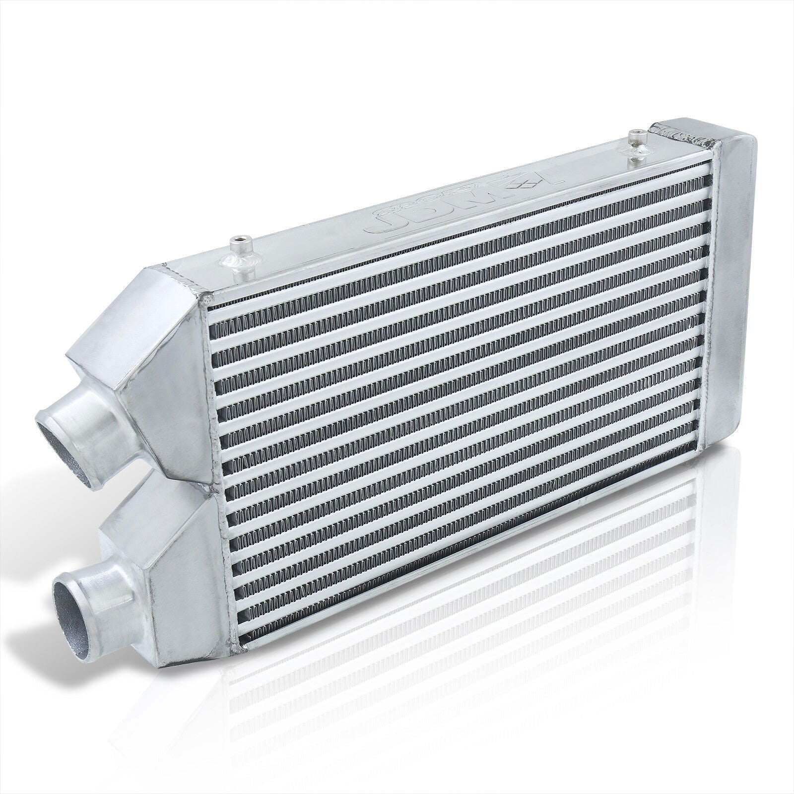 Universal Same Side Aluminum Intercooler (Tube & Fin | Overall: 25.0" x 11.0" x 3.0" | Core: 18.0" x 11" x 2.75" | Inlet/Outlet: 2.5") - Parts Agent