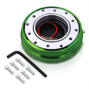 Universal Slim Style Steering Wheel Quick Release Green - Parts Agent