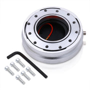Universal Slim Style Steering Wheel Quick Release Silver - Parts Agent