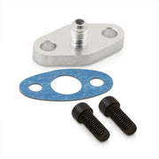 Universal T3 / T4 4AN Turbo Oil Feed Line Flange with Built in Restrictor - Parts Agent