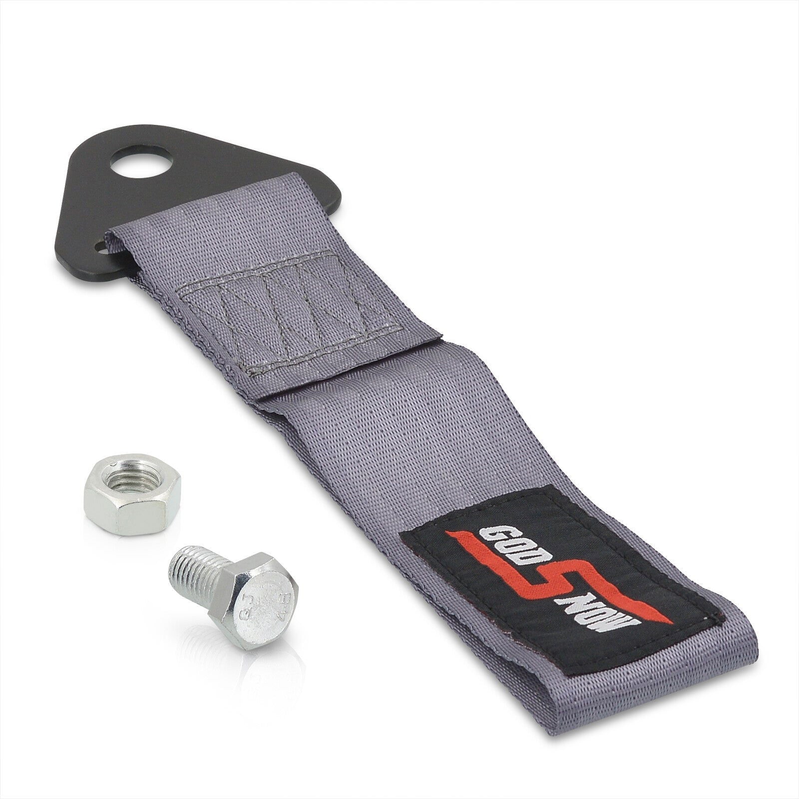 Universal Tow Hook Strap Silver - Parts Agent
