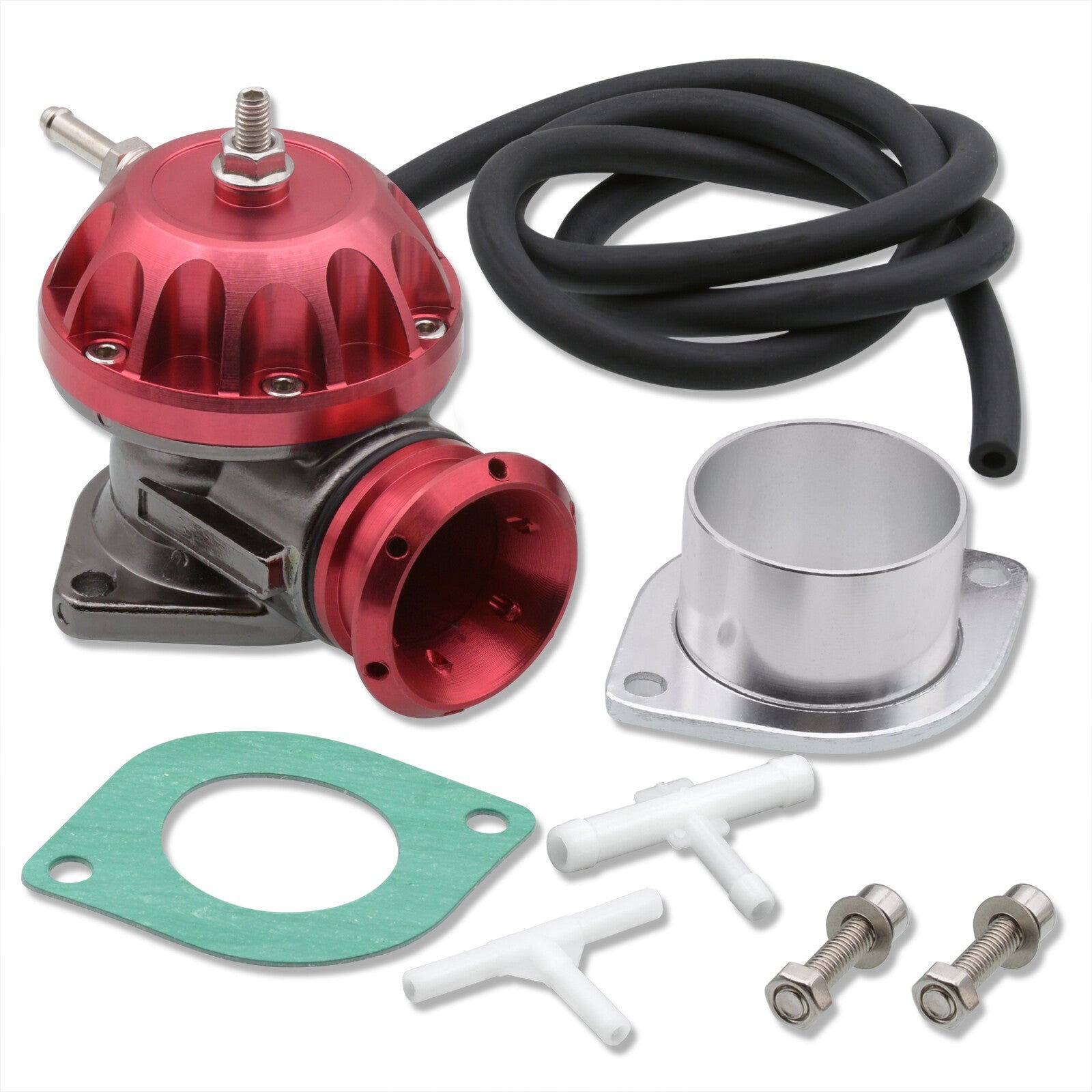 Universal Type RZ Style Blow Off Valve Red Top and Red Lip - Parts Agent