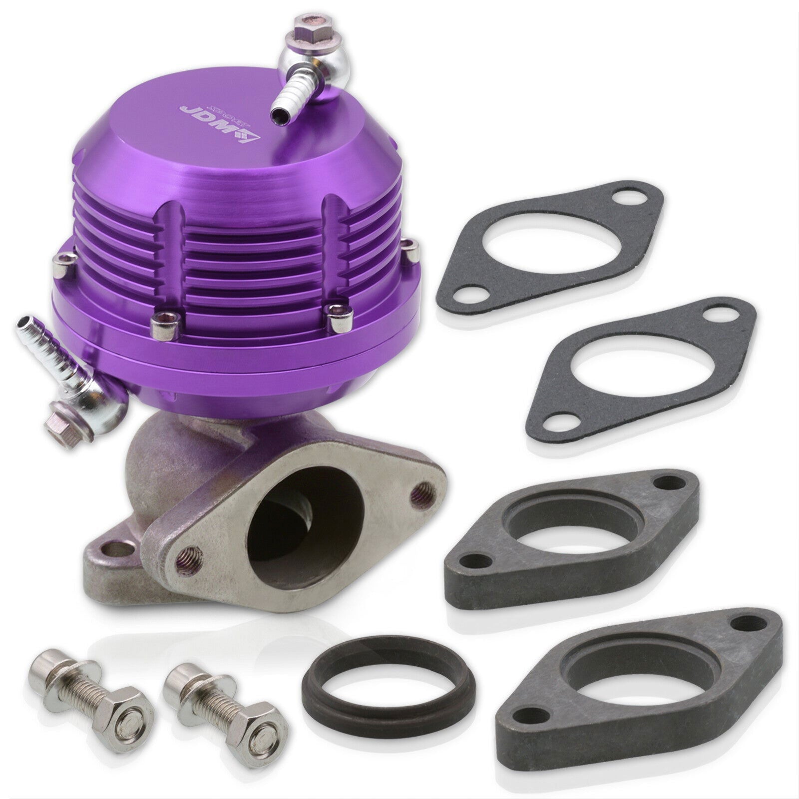 Universal Wastegate External 35mm 38mm Exhaust Manifold 2 Bolt Flange Mount Jdm Aluminum Purple - Parts Agent