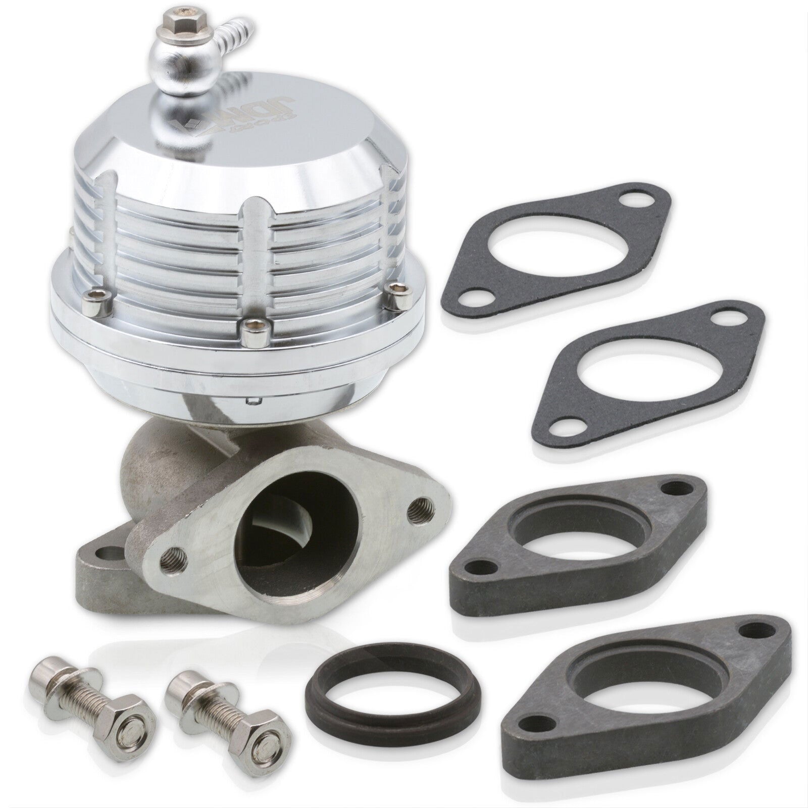 Universal Wastegate External 35mm 38mm Exhaust Manifold 2 Bolt Flange Mount Jdm Aluminum Silver - Parts Agent