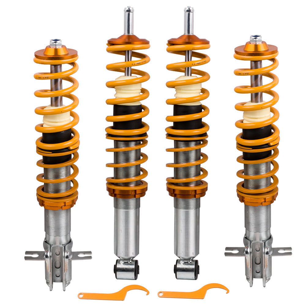 VW Volkswagen Golf MK1 Adjustable Height Shock Absorber Full Coilover Suspension lowering kit - Parts Agent