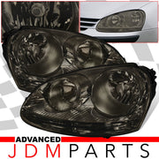 Volkswagen Golf 2006-2008 / Rabbit 2006-2008 / Jetta 2006-2010 Factory Style Headlights Chrome Housing Smoke Len Clear Reflector (Halogen Models Only) - Parts Agent