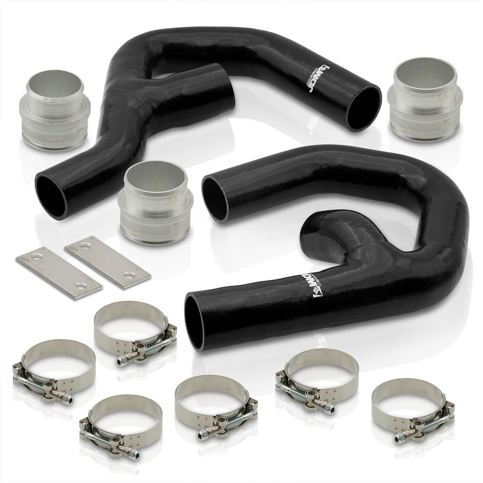 Volkswagen Golf GTI 2.0 FSi T MK5 MK6 2006-2010 Bolt-On Silicone Intercooler Piping Kit + Black Couplers (Use with IC-B20A) - Parts Agent