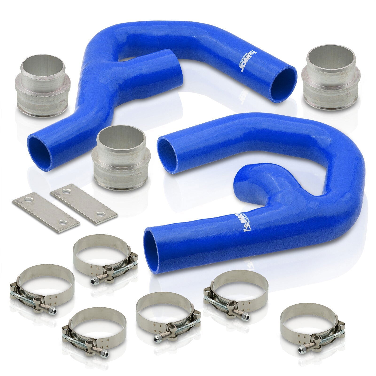 Volkswagen Golf GTI 2.0 FSi T MK5 MK6 2006-2010 Bolt-On Silicone Intercooler Piping Kit + Blue Couplers (Use with IC-B20A) - Parts Agent