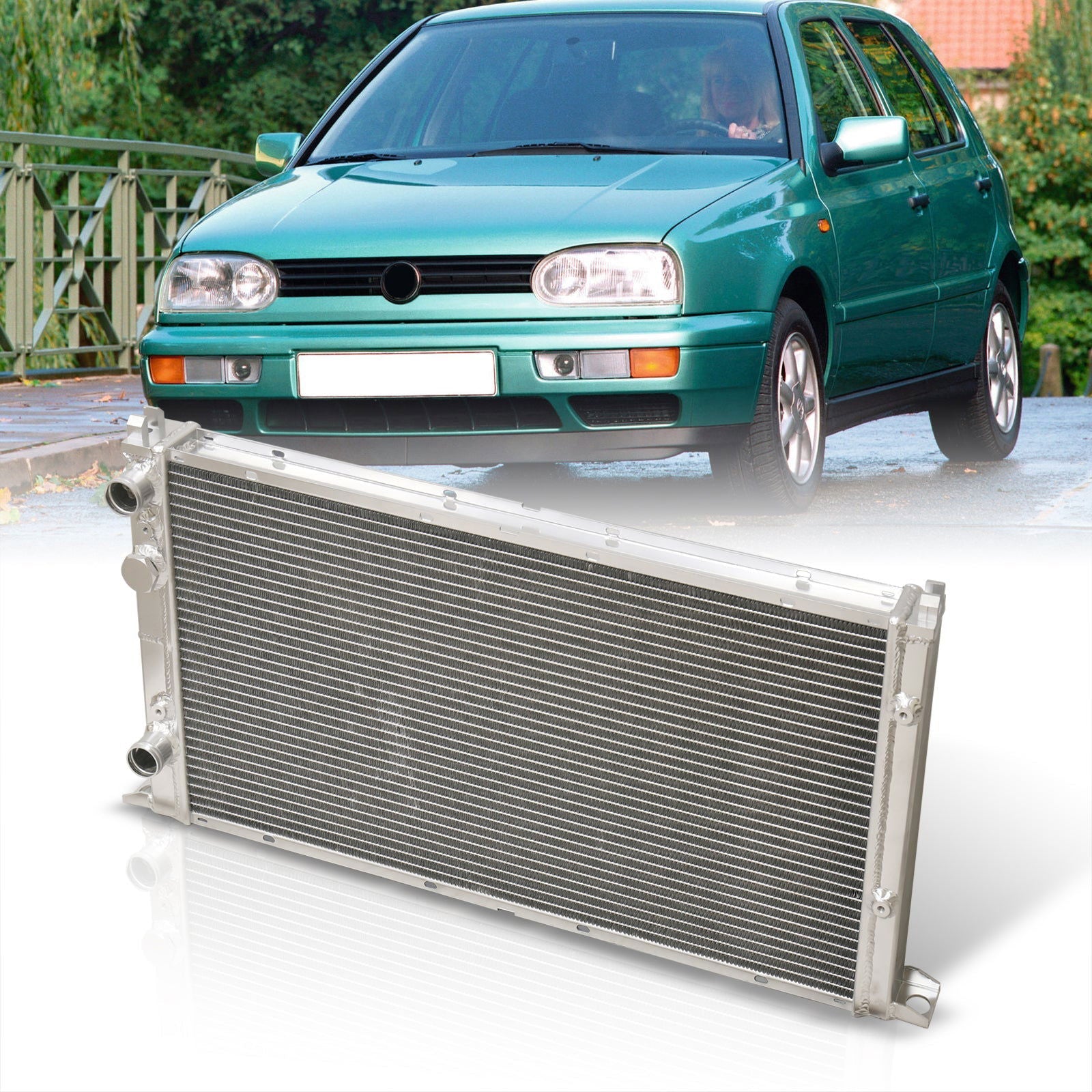Volkswagen Golf GTI MK3 1994-1998 VR6 V6 Manual Transmission Aluminum Radiator - Parts Agent