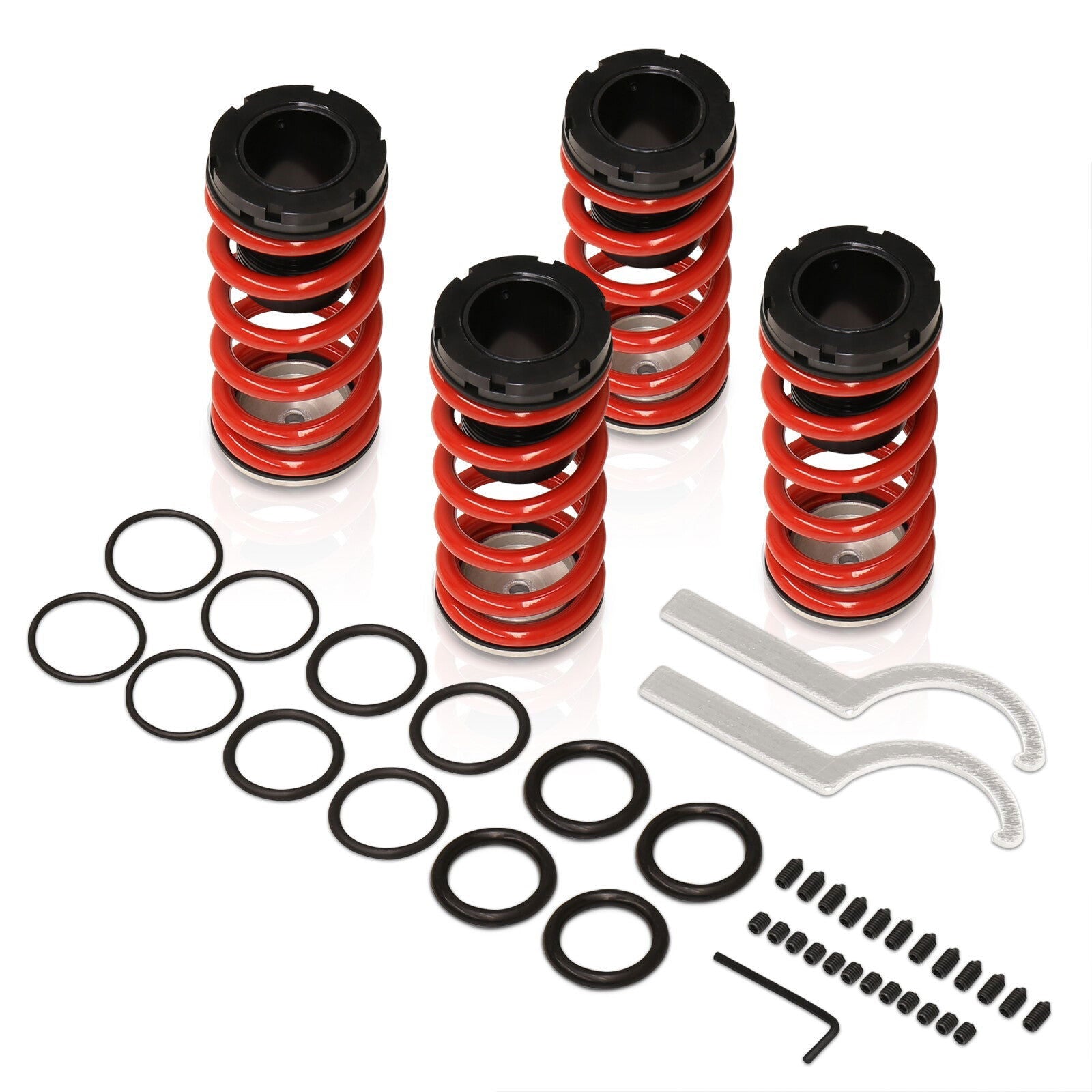 Volkswagen Golf MK3 1993-1999 / Jetta MK3 1993-1999 Coilover Sleeves Kit Red - Parts Agent