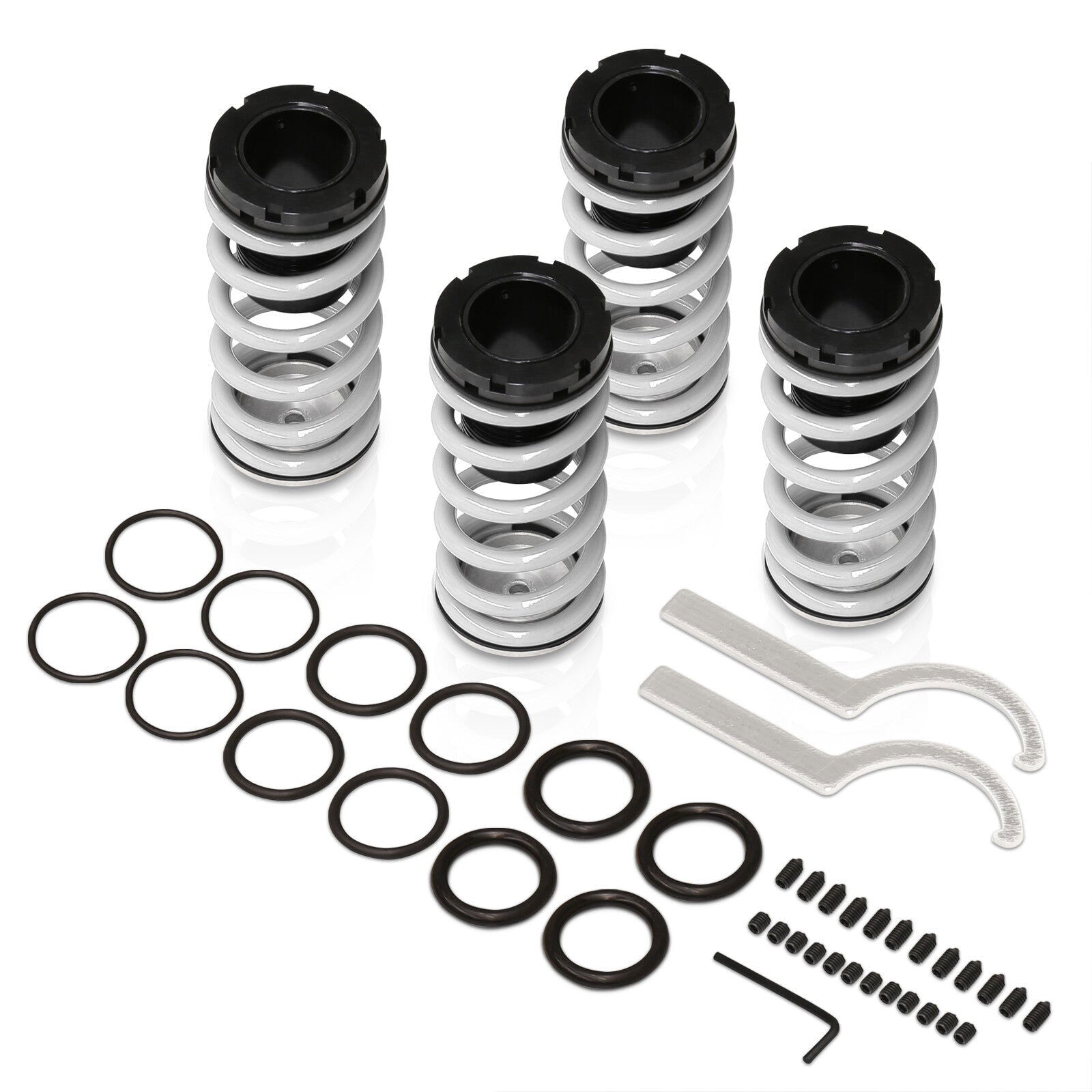 Volkswagen Golf MK3 1993-1999 / Jetta MK3 1993-1999 Coilover Sleeves Kit Silver - Parts Agent